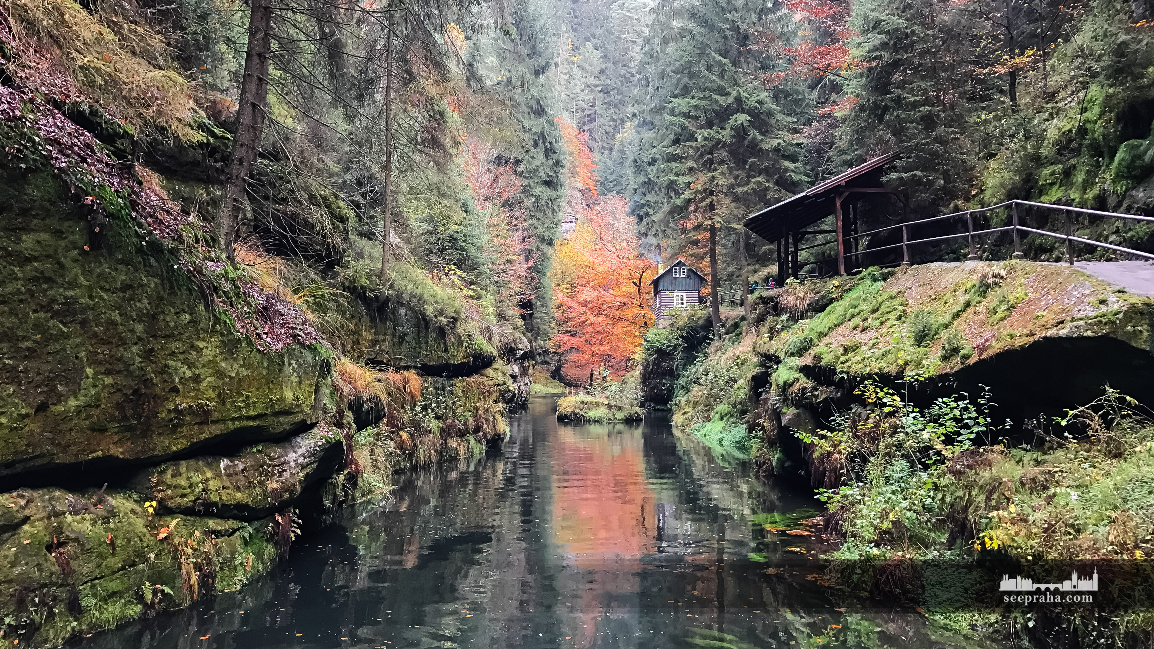 Edmund Gorge and Kamenice River, Bohemian Switzerland national park, Czech Republic
