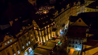 Terrasse de l'hôtel U Prince, sur le toit de l'hôtel, Prague, République tchèque