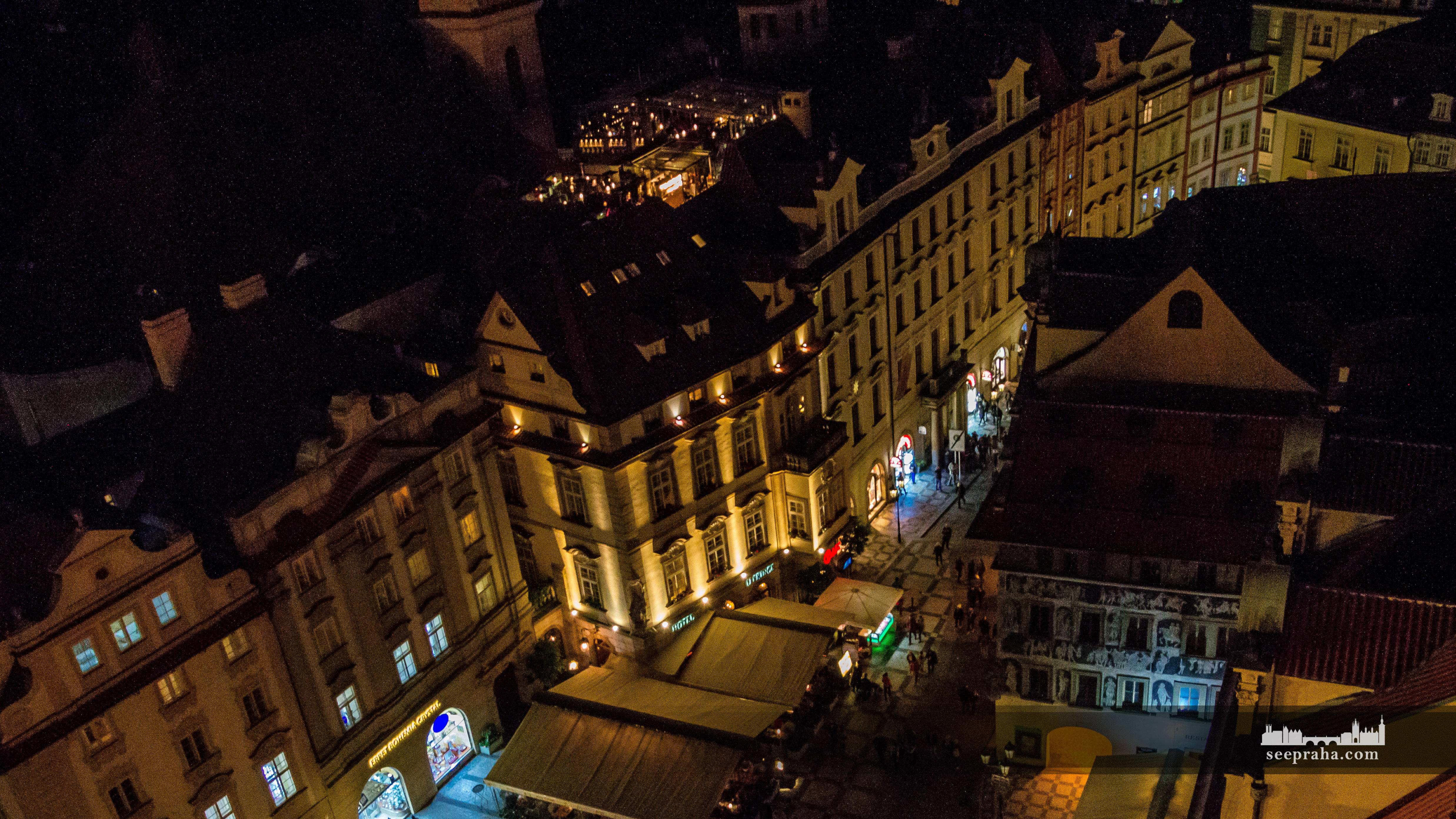 Terrasse de l'hôtel U Prince, sur le toit de l'hôtel, Prague, République tchèque