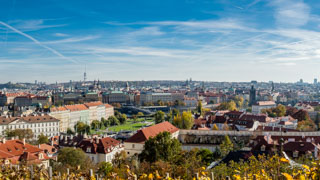 Výhled z restaurace Villa Richter, Praha, Česko